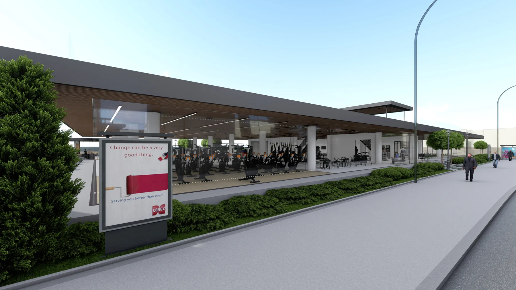 Destination venue exterior and landscape visualisation