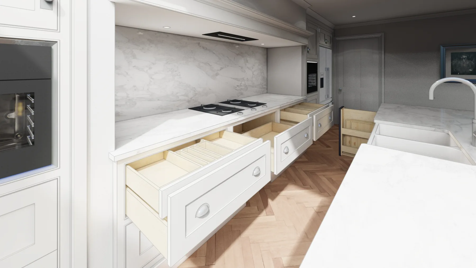 Bespoke utility room interior visualisation